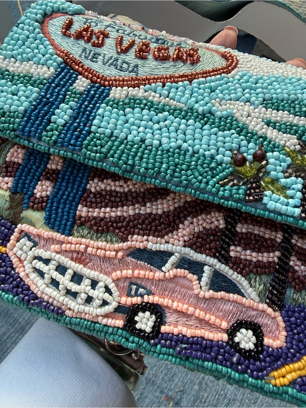NWT Las Vegas Beaded Shoulder Bag - Multicolor